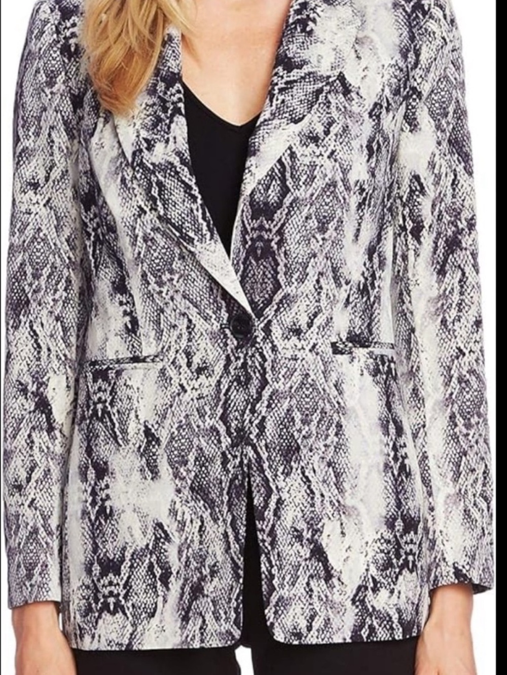Vince Camuto GrayMulti Snake-Print Blazer